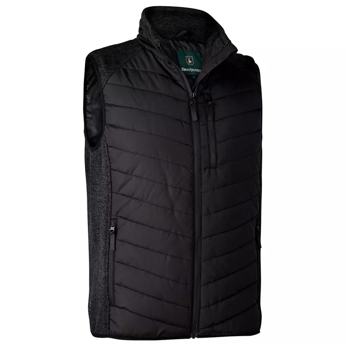 Deerhunter Moor padded vest with knit, Black, large image number 0
