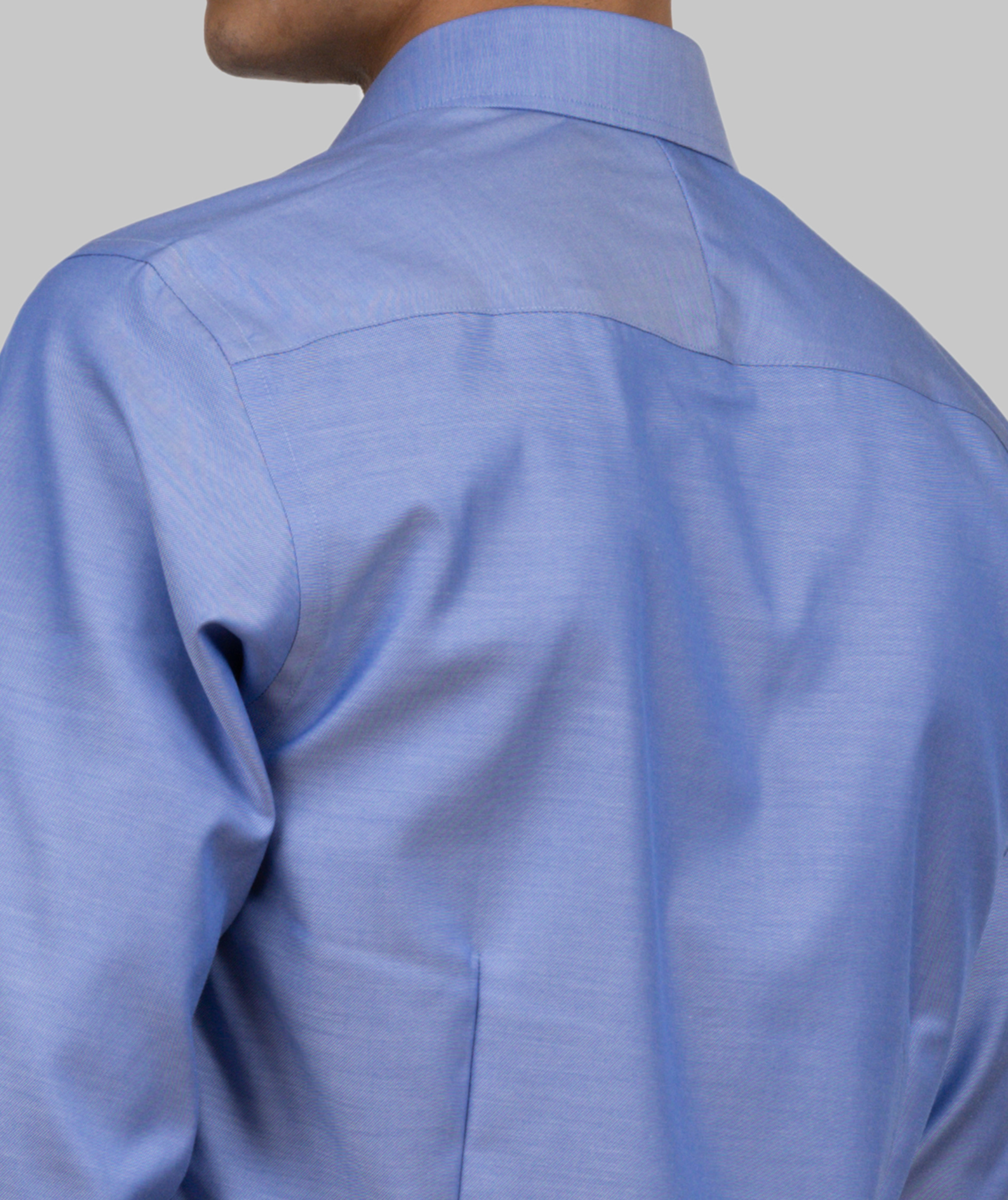 J. Harvest & Frost Twill Green Bow O1 slim fit shirt, Mid Blue, large image number 5