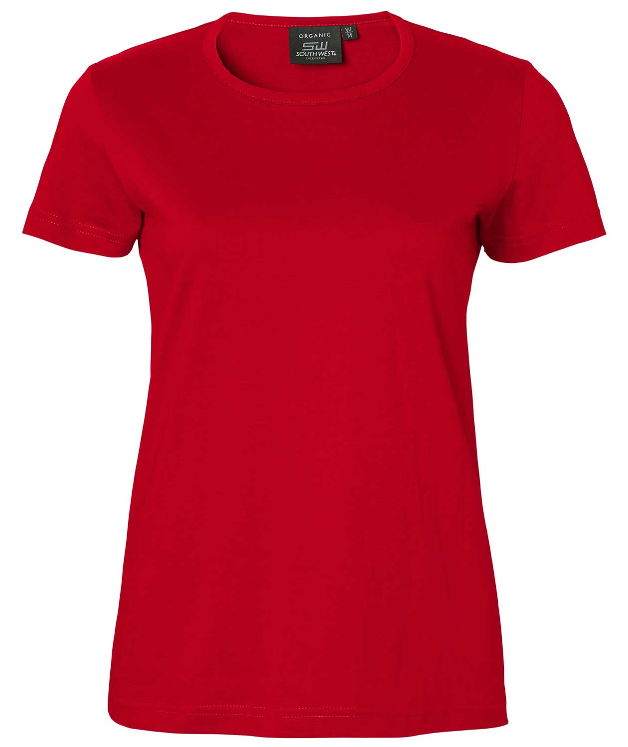 South West Venice ekologisk T-shirt dam, R&ouml;d