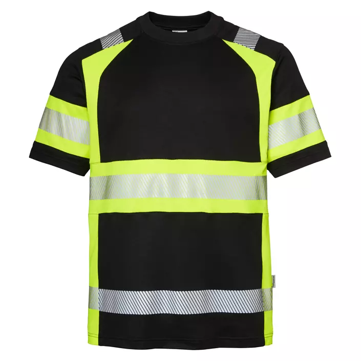 Top Swede T-Shirt 600, Schwarz/Hi-Vis Gelb, large image number 0