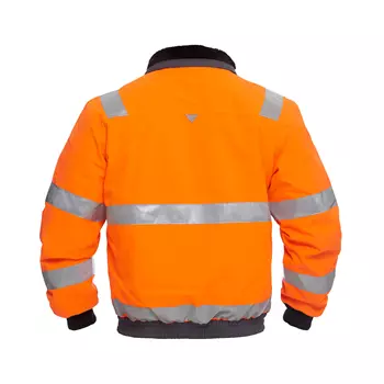 Engel pilot jacket, Hi-vis orange/Grey