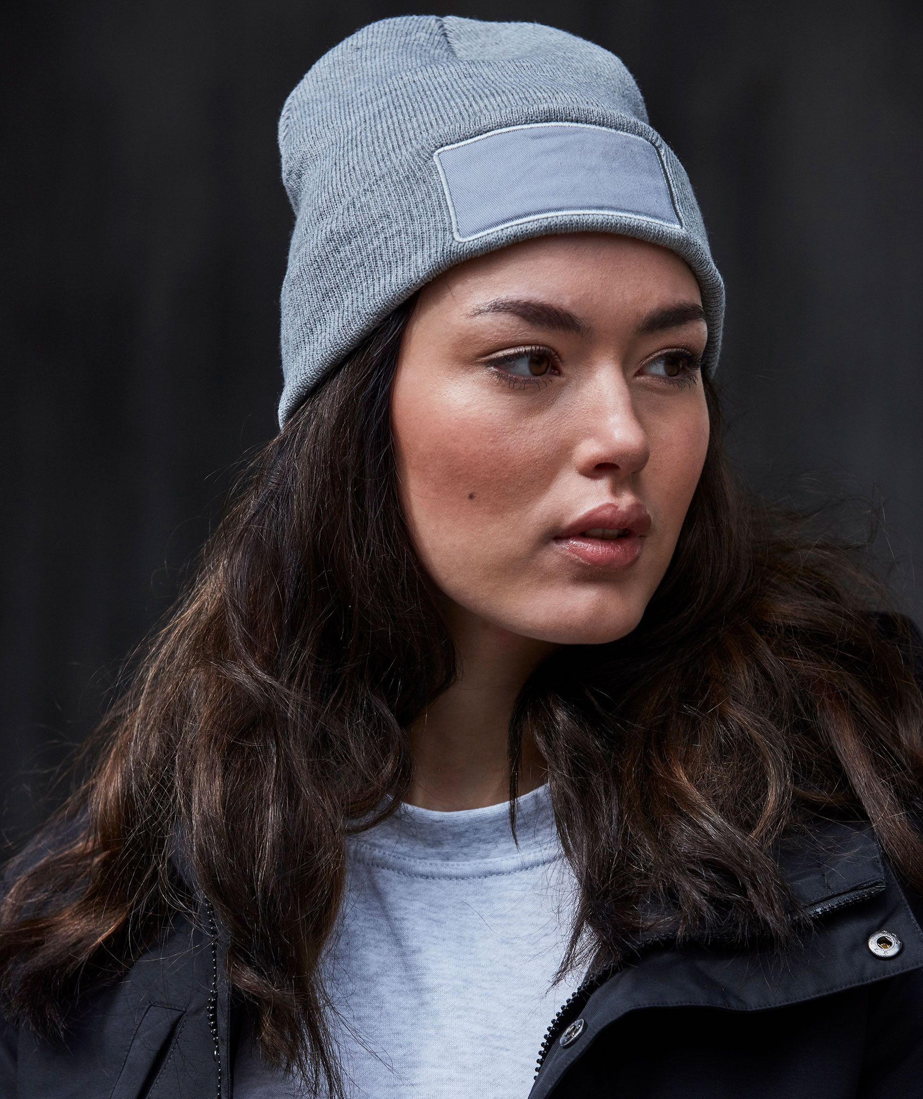 Clique Hubert Patch strikhue, Grey melange , Grey melange , large image number 1