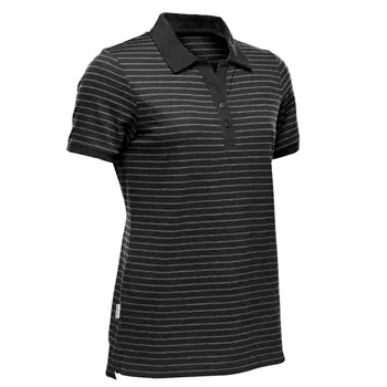 Stormtech Railtown women's polo shirt, Black/Grey Striped