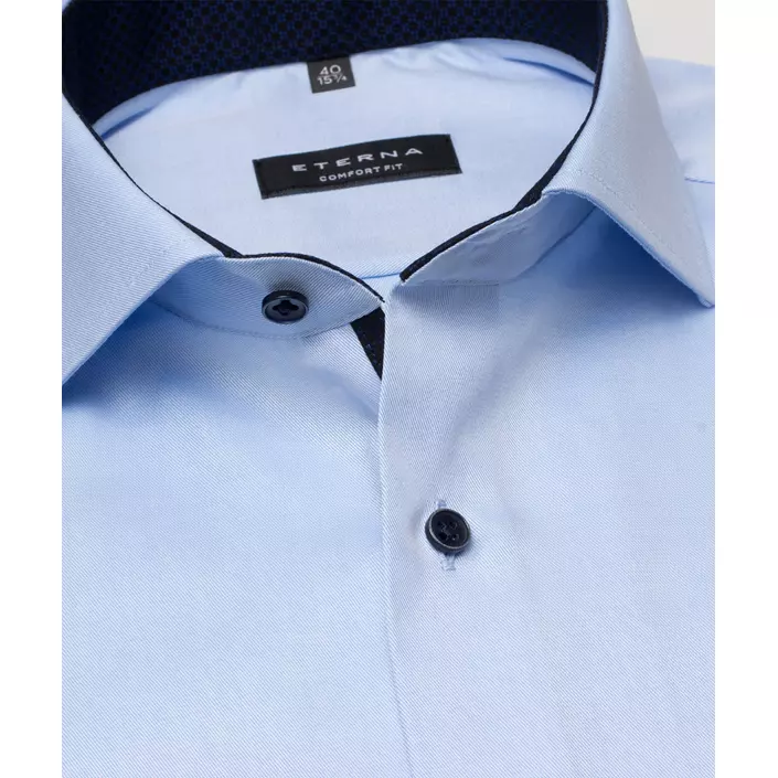Eterna Cover Comfort fit skjorta med kontrast, Ljus Blå, large image number 3