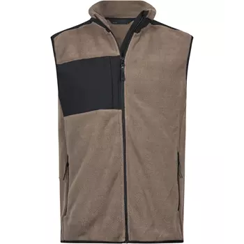 Tee Jays mountain fleece bodywarmer/vest, Clay/black