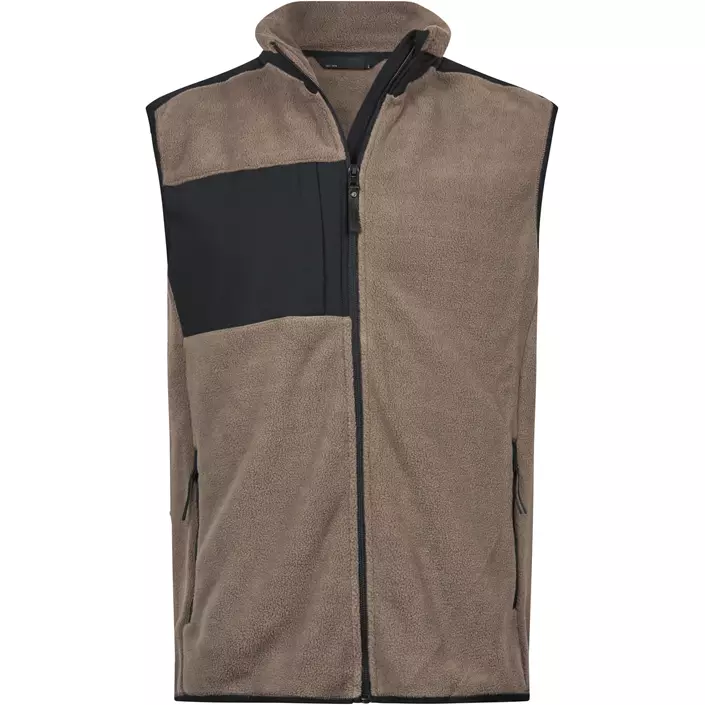 Tee Jays mountain fleece bodywarmer/vest, Clay/black, large image number 0
