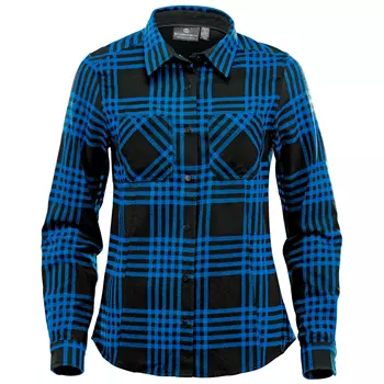 Stormtech Santa Fe women's flannel shirt, Royal blue/black
