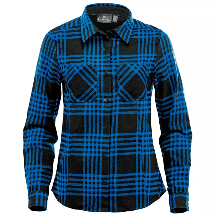 Stormtech Santa Fe women's flannel shirt, Royal blue/black, large image number 0