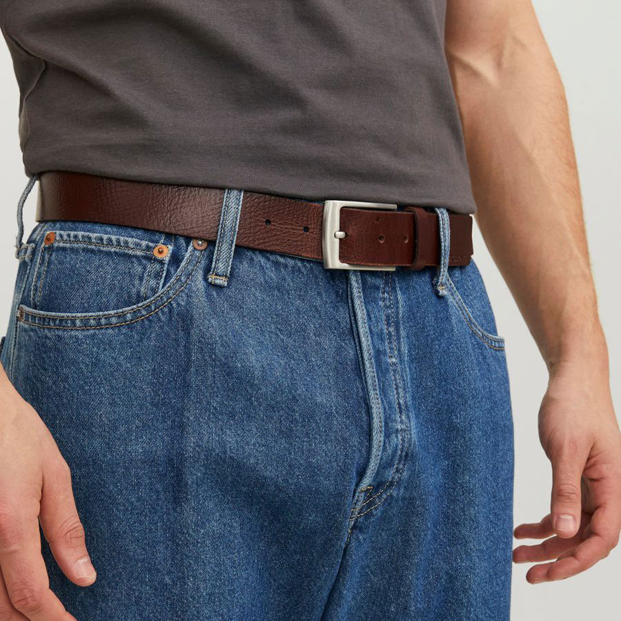 Jack & Jones JACSTOCKHOLM l&auml;derb&auml;lte, Brown Stone