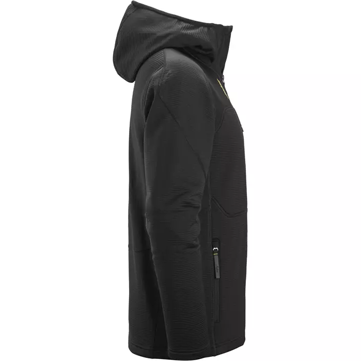 Snickers Body Mapping fleece hættetrøje med lynlås 9420, Black/Black, large image number 3