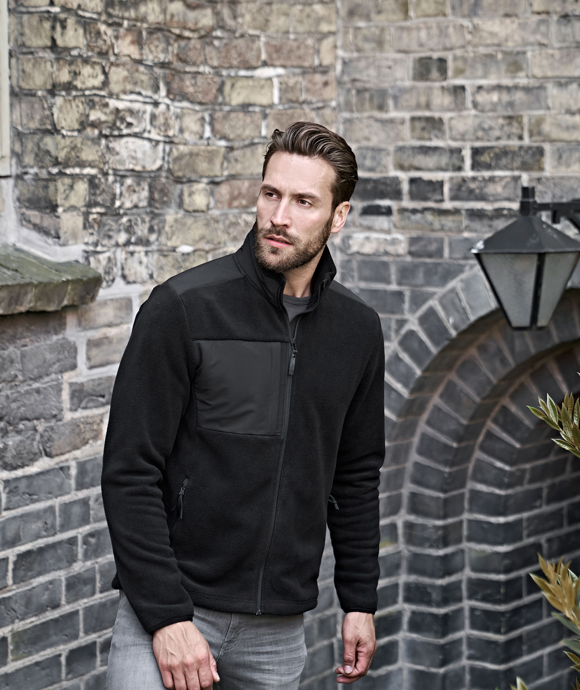 Tee Jays Mountain fleece jacket, Black