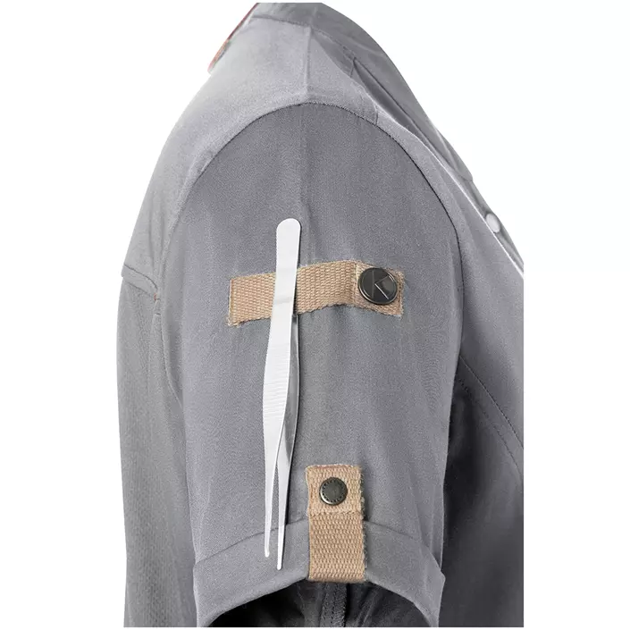Karlowsky Green-Generation short sleeved chefs jacket, Platinum grey, large image number 7