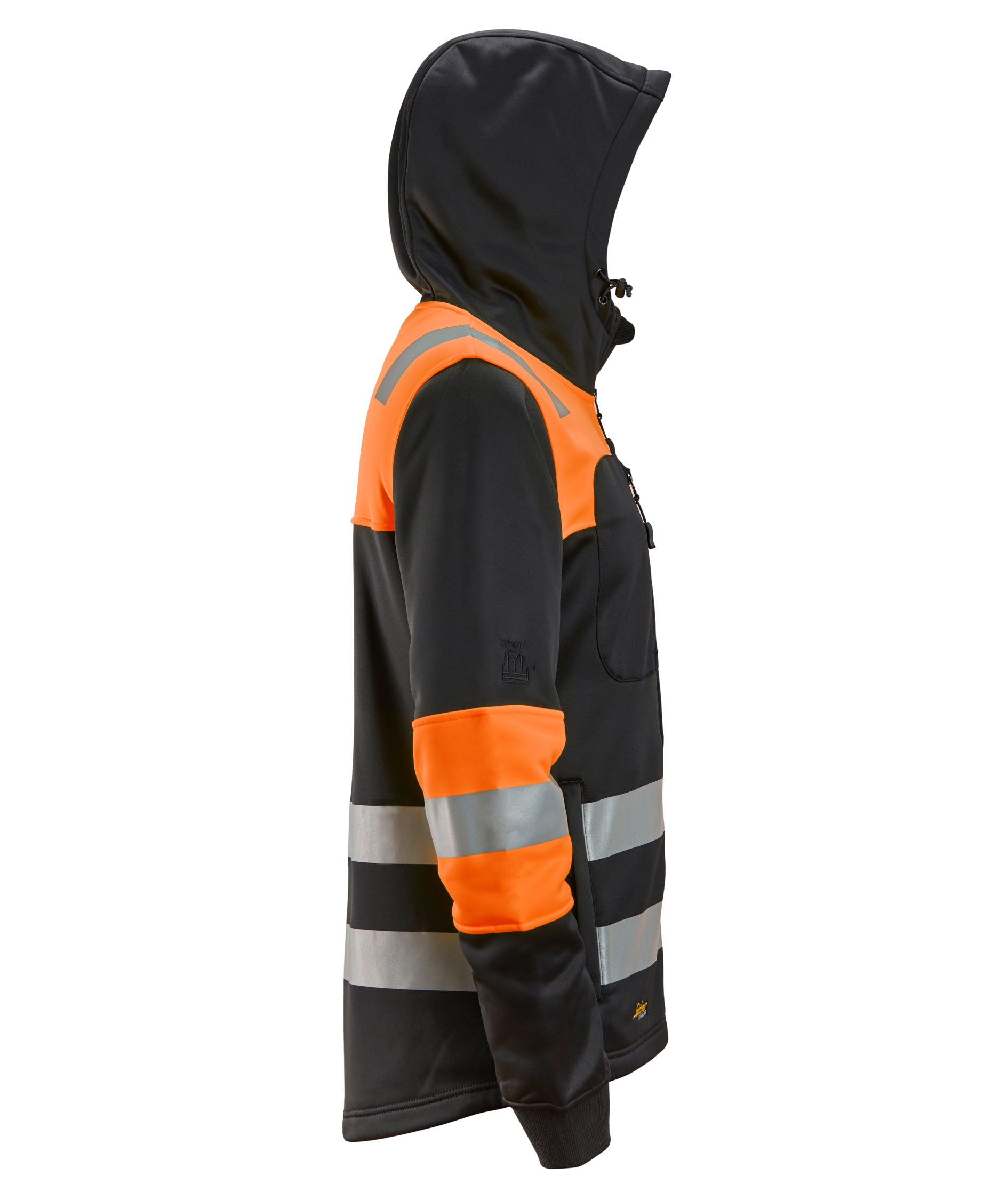Snickers hoodie 8038, Black/Hi-vis Orange, large image number 2