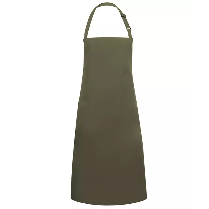 Karlowsky Basic bib apron, Moss green, Moss green, large image number 0