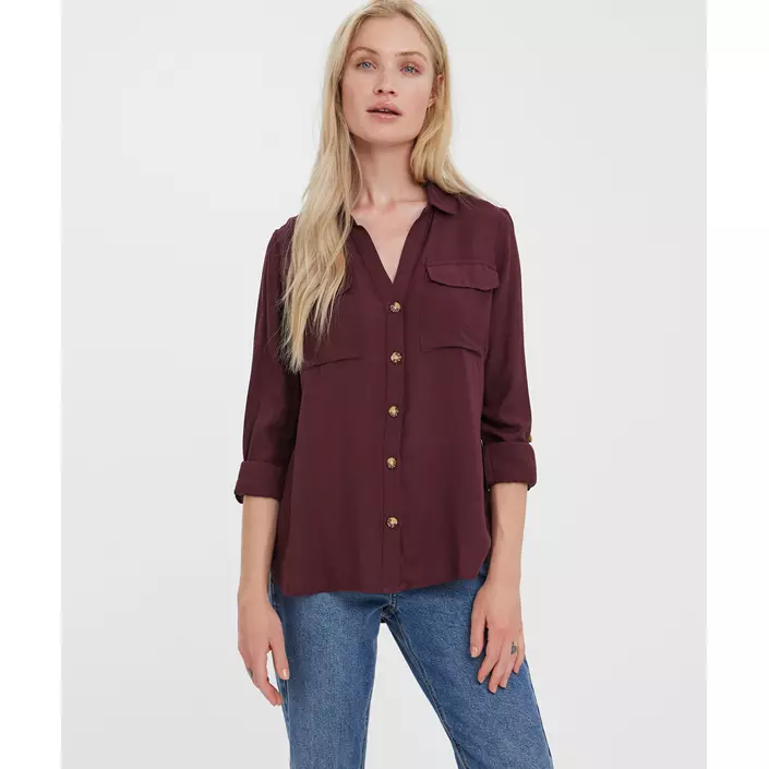 Vero Moda VMBUMPY skjorta dam, Winetasting, large image number 1