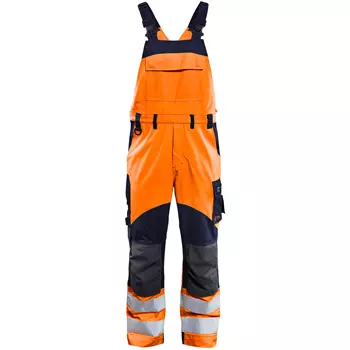 Blåkläder Multinorm work bib and braces, Hi-vis Orange/Marine