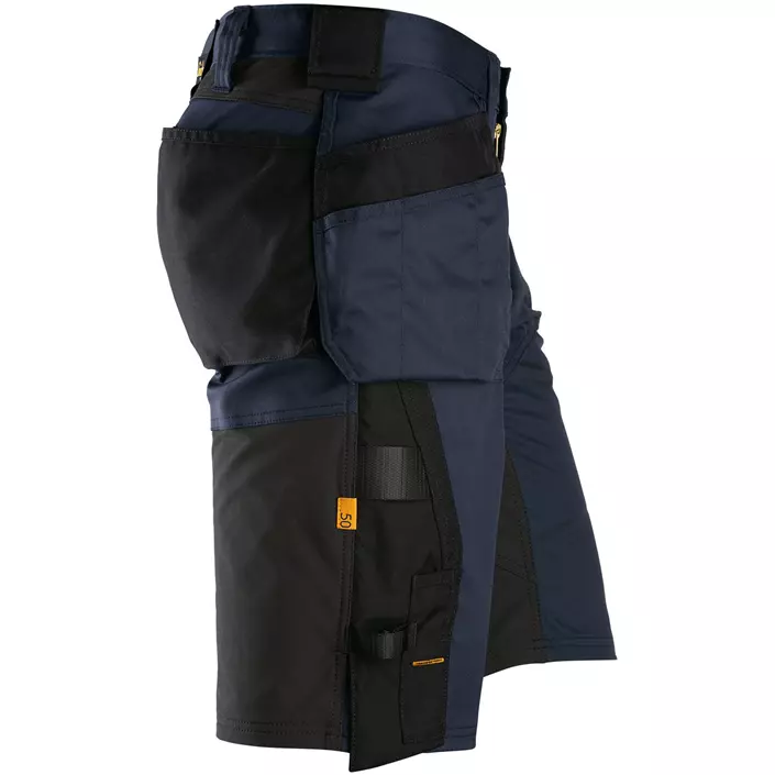 Snickers AllroundWork craftsman shorts 6151, Navy/Black, large image number 3