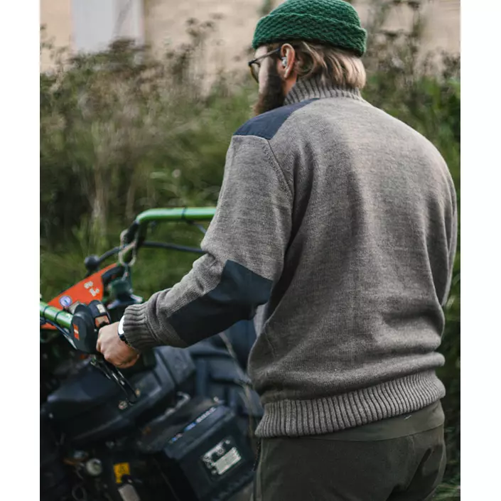 Westborn windbreaker striktrøje, Brown Melange, large image number 2