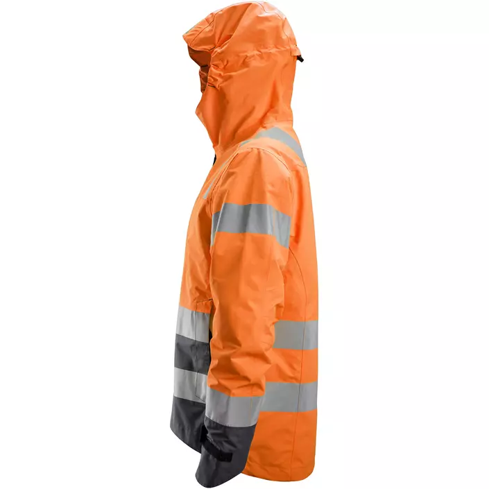 Snickers AllroundWork shell jacket 1330, Hi-Vis Orange/Steel Grey, large image number 3