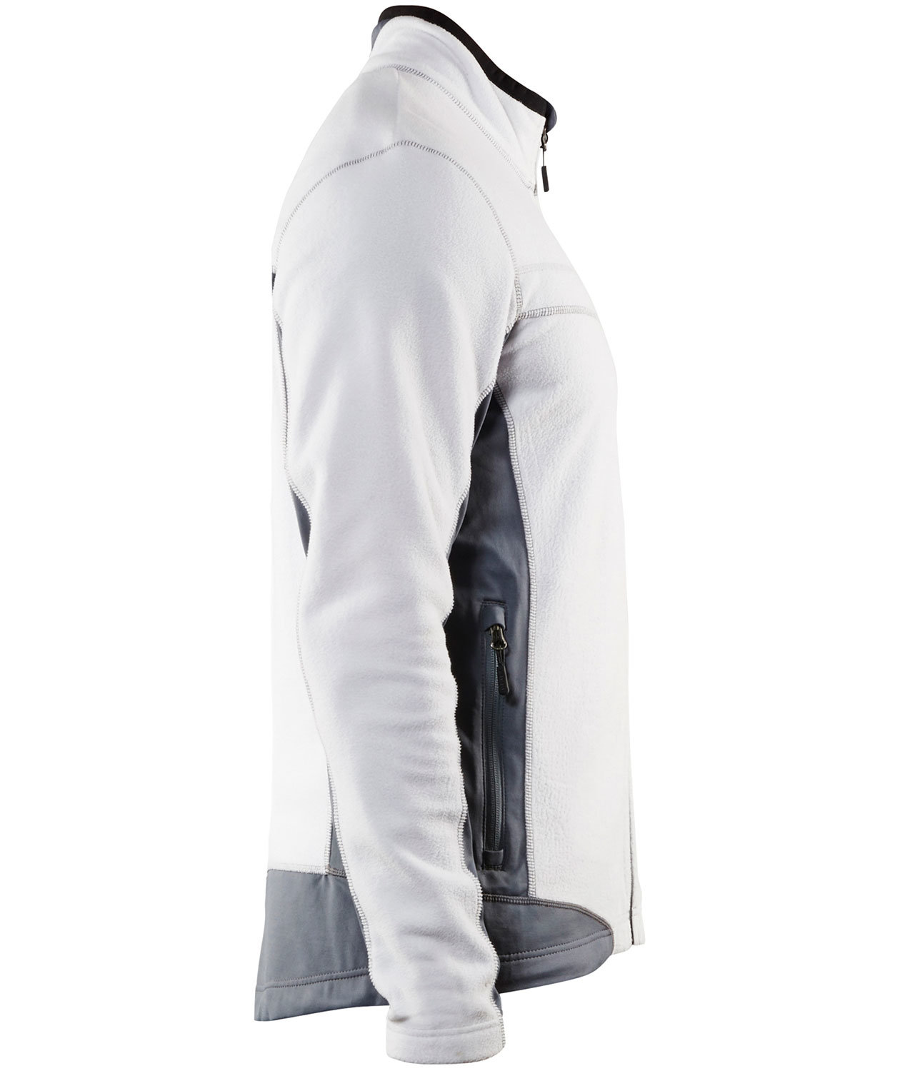 Bl&aring;kl&auml;der&nbsp;Microfleece jacka, Vit/Gr&aring;, large image number 3