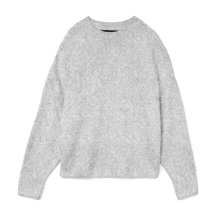 Vero Moda VMBOOM stickad tröja dam, Light Grey Melange, large image number 0