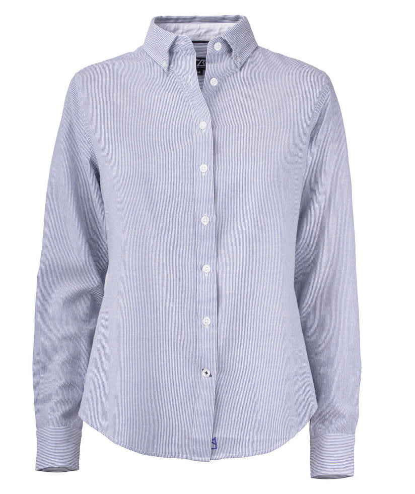 Cutter & Buck Belfair Oxford Modern fit women's shirt, Blue/White