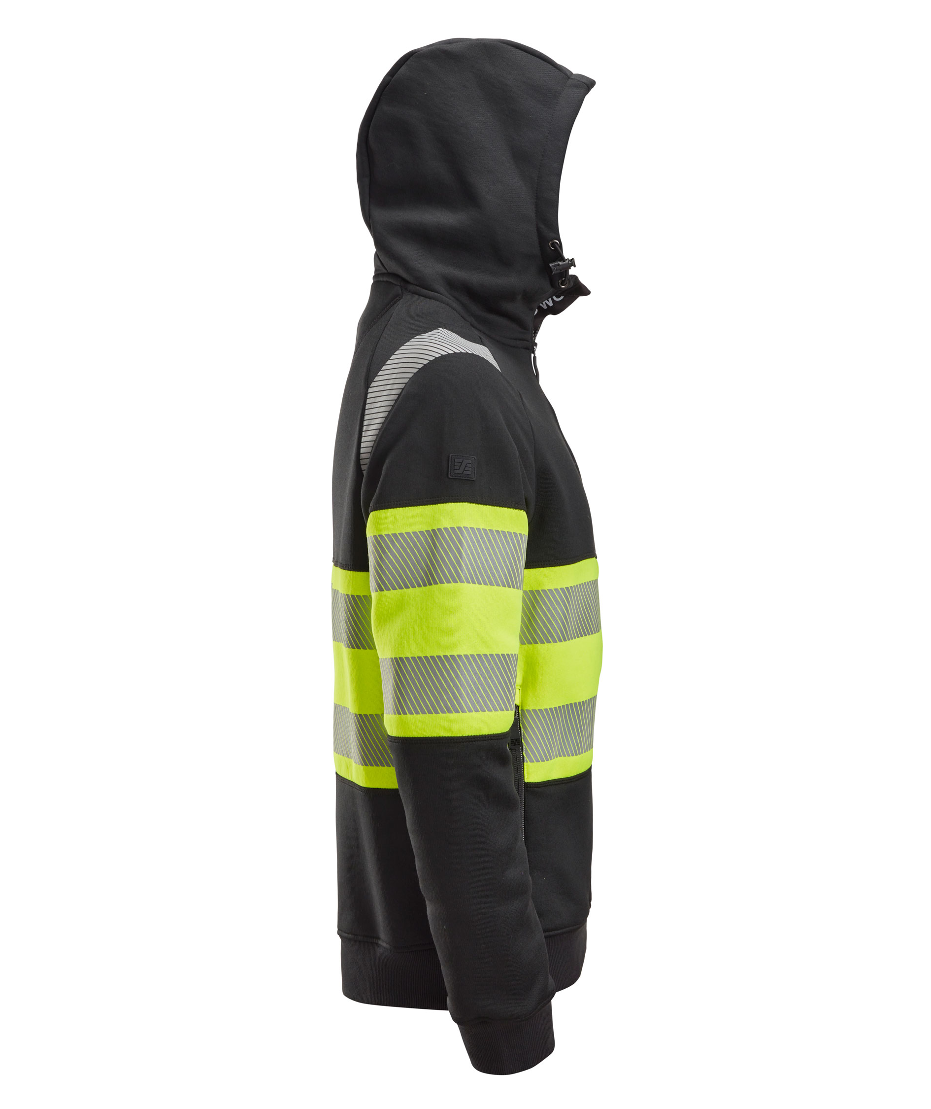 Black hi vis hoodie hotsell