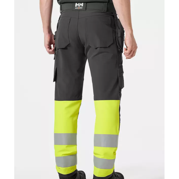 Helly Hansen Alna 4X craftsman trousers full stretch, Hi-vis yellow/Ebony, large image number 3