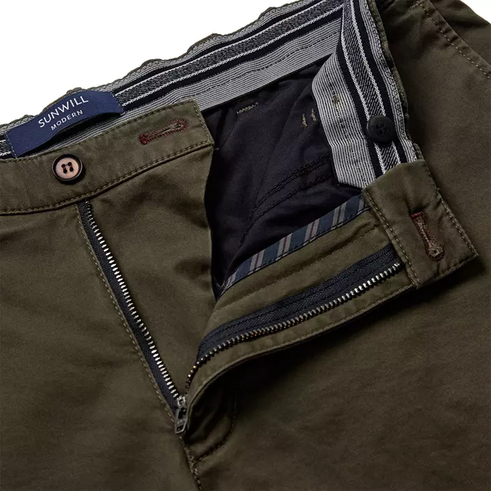 Sunwill Extreme Flex Modern fit bukser, Khaki, large image number 2