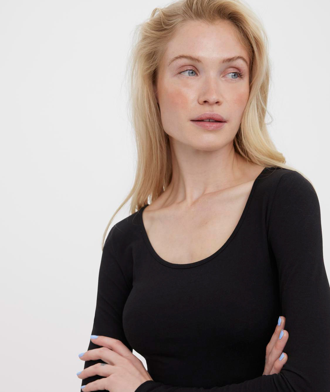 Vero Moda VMMAXI MY SOFT l&aring;ng&auml;rmad l&aring;ng T-shirt dam, Black, large image number 4