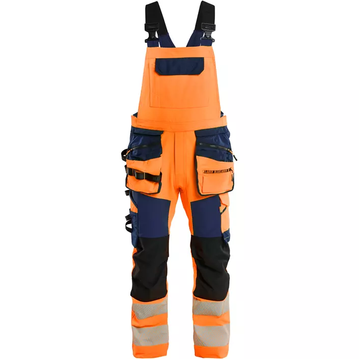 Blåkläder håndverksselebukse full stretch, Hi-Vis Orange/Marine, large image number 0