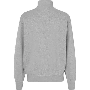 ID Sweatshirt with short zipper, Grey Melange