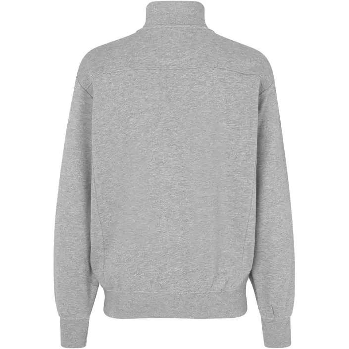 ID collegetröja/Sweatshirt med kort dragkedja, Gråmelerad, large image number 1
