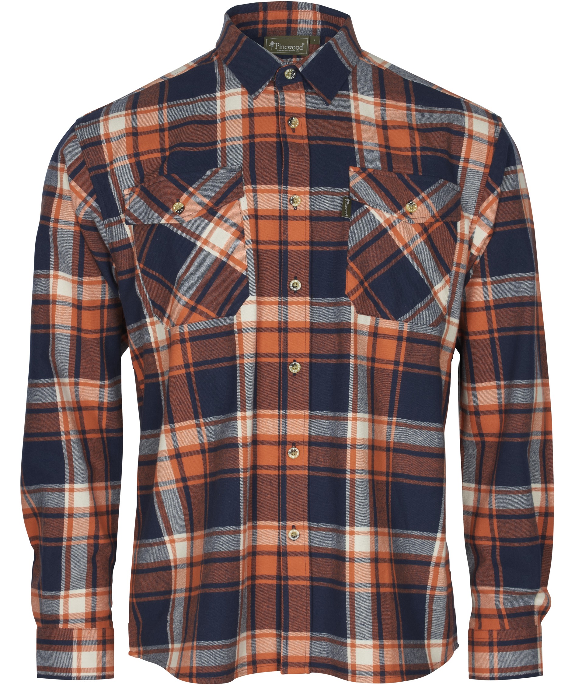 Pinewood H&auml;rjedalen regular fit flannel skovmandsskjorte