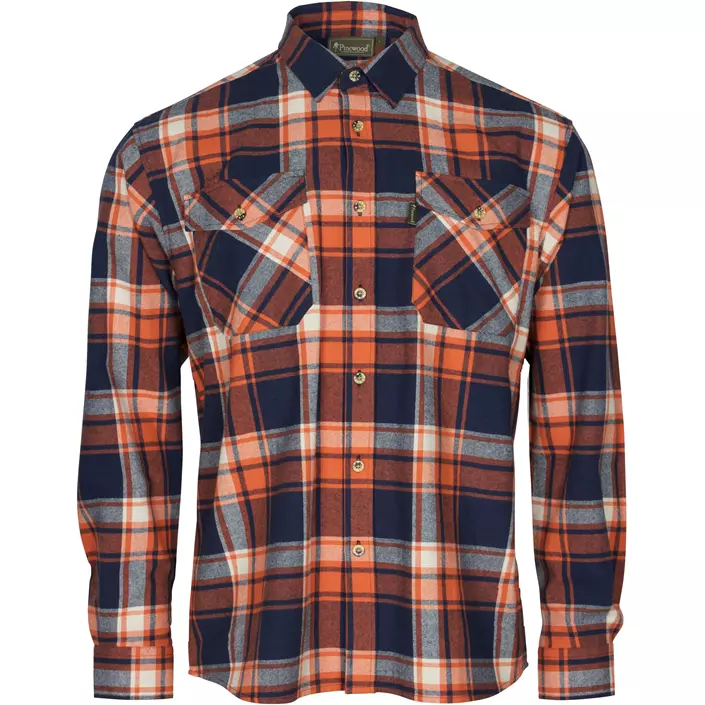 Pinewood Härjedalen regular fit flannel skovmandsskjorte, Navy/Orange, large image number 0