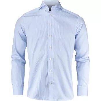 J. Harvest & Frost Twill Yellow Bow 50 slim fit skjorte, Sky Blue/Stripe