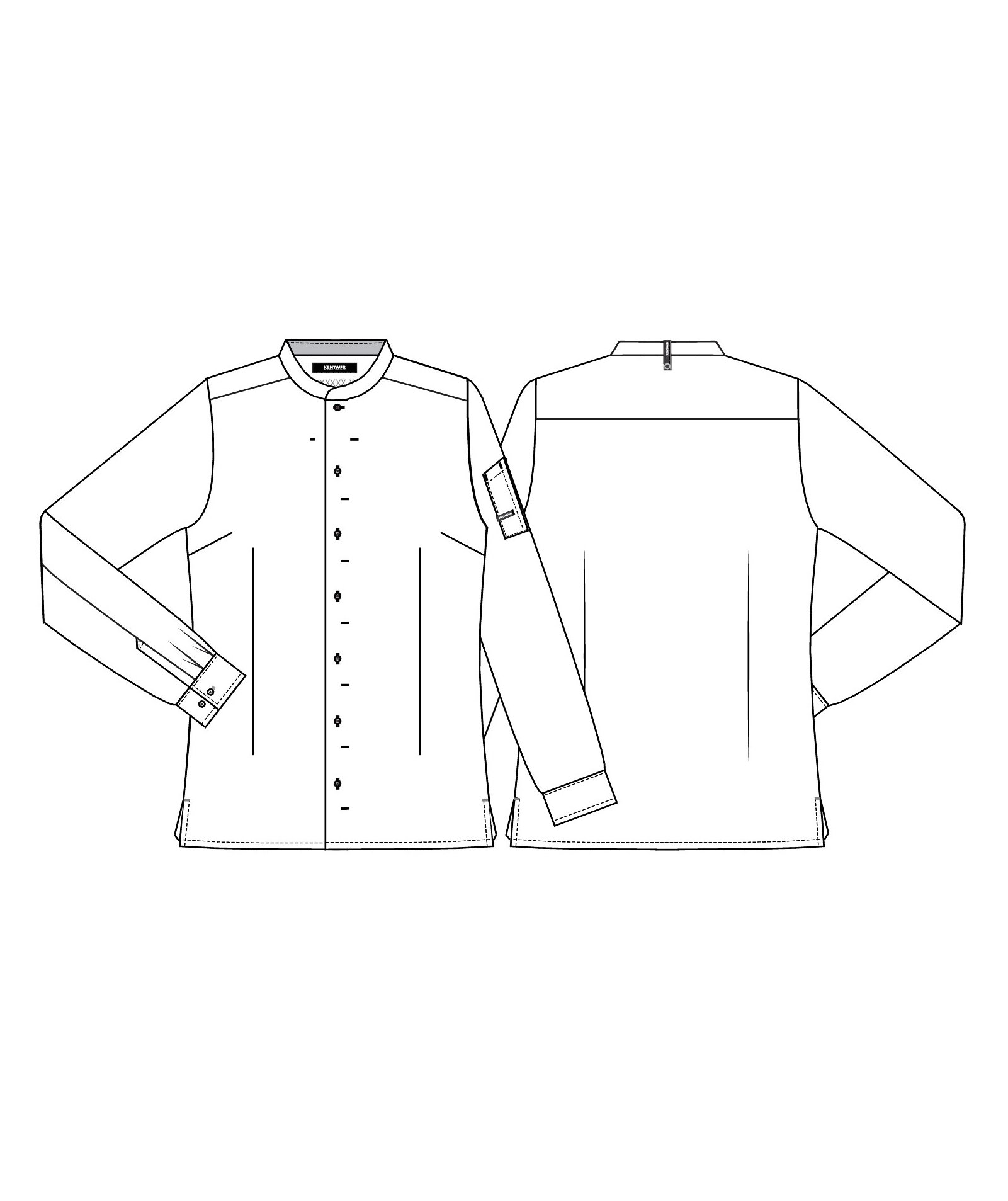 Kentaur women's chef/service shirt, White, large image number 3