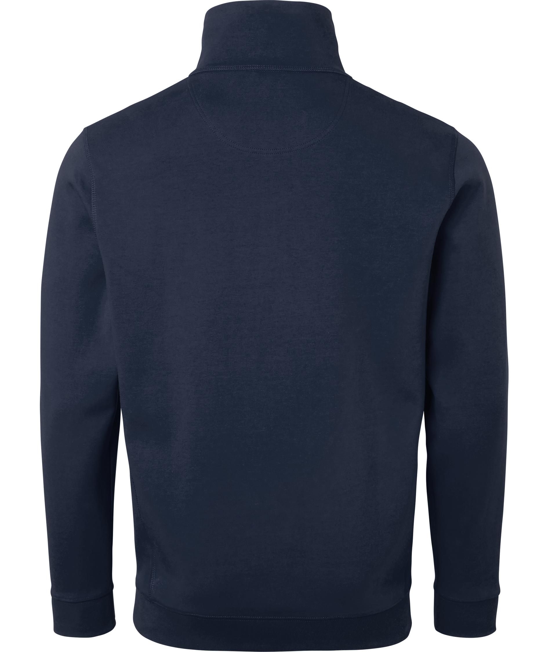 Top Swede sweatshirt med kort dragkedja 0102, Navy, large image number 1