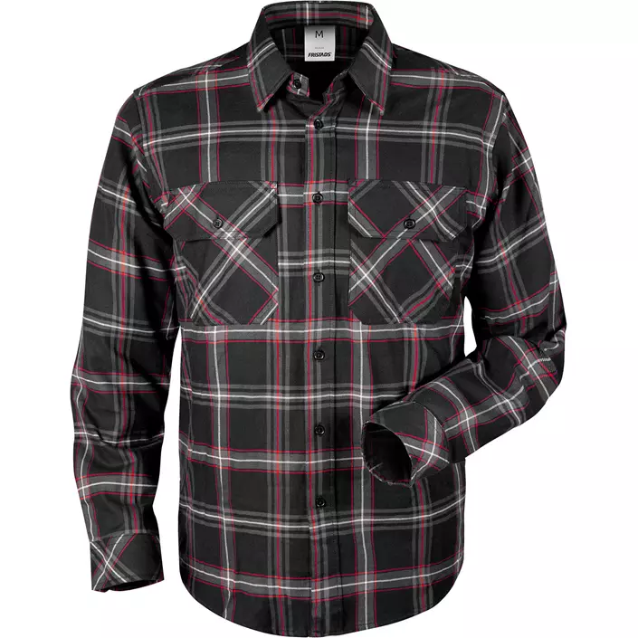 Fristads flannel skjorte / skovmandsskjorte 7421, Sort, large image number 0