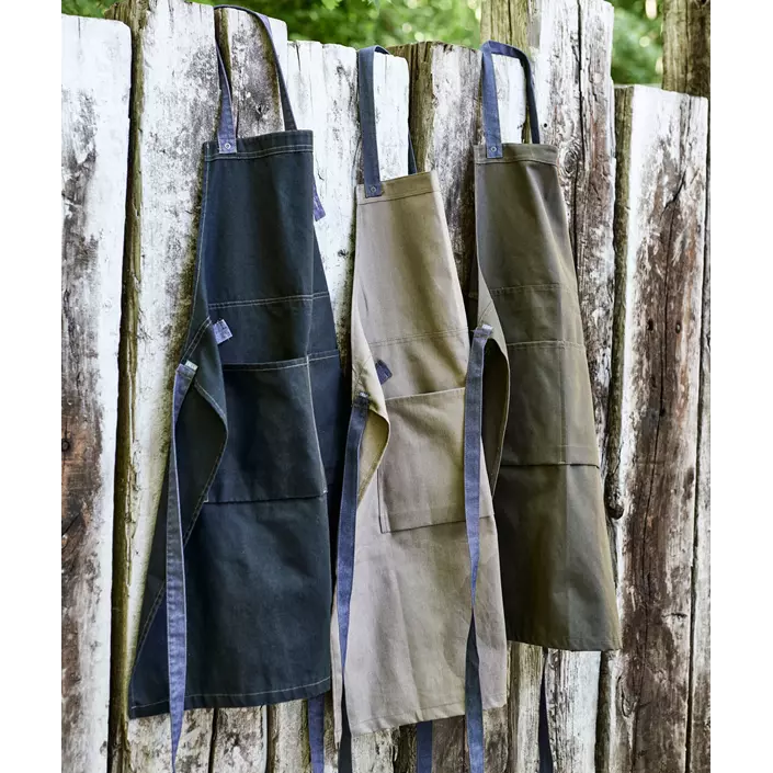 Nybo Workwear New Nordic bib apron with pockets, Black/Blue, Black/Blue, large image number 2
