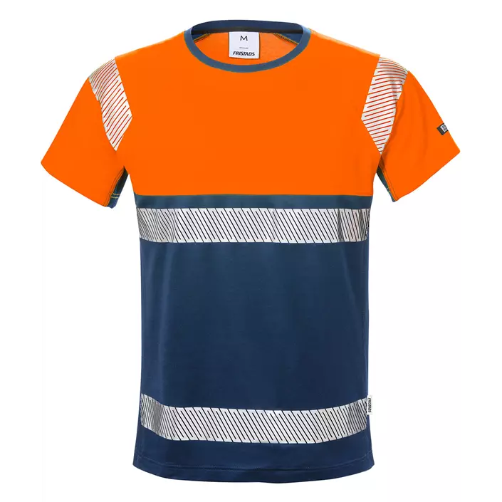 Fristads T-shirt 7518 THV, Hi-vis Orange/Marine, large image number 0