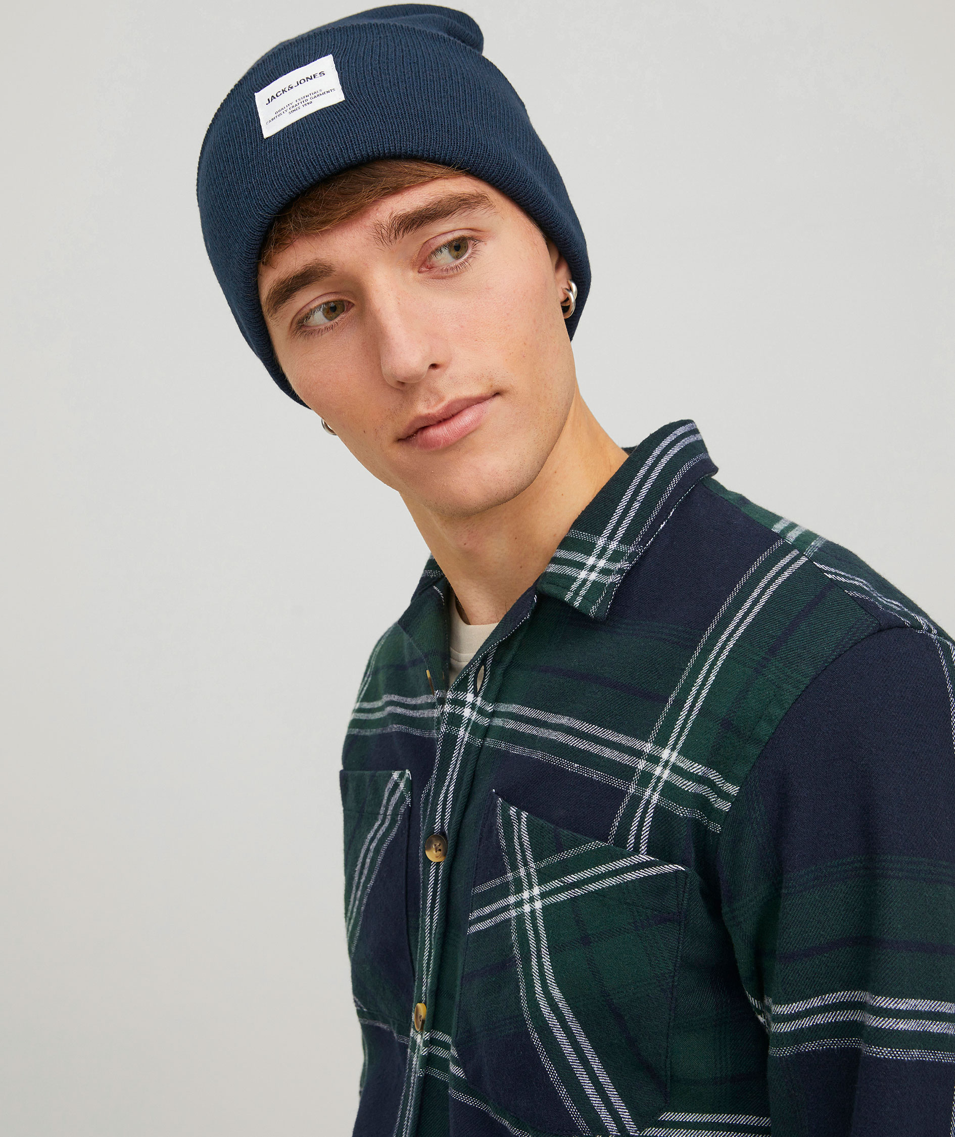 Jack & Jones JACLONG knitted beanie, Navy Blazer