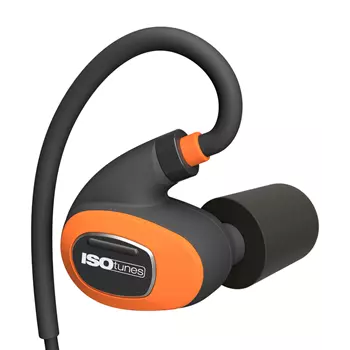 ISOtunes Pro 2.0 Bluetooth-hörlurar med hörselskydd, Kol/Orange