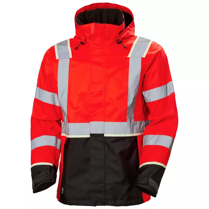 Helly Hansen UC-ME shell jacket, Hi-Vis Red/Ebony, large image number 0