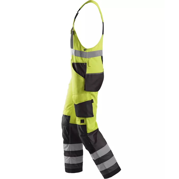 Snickers bib and brace trousers 0113, Yellow/Grey Melange, large image number 2