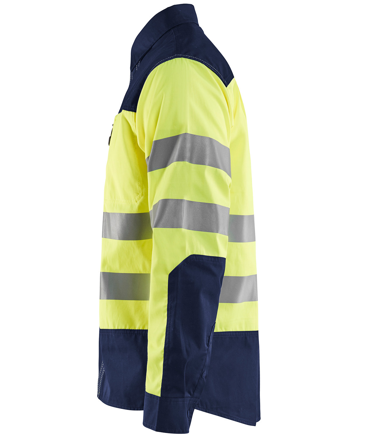 Bl&aring;kl&auml;der work shirt, Hi-vis Yellow/Marine, large image number 2