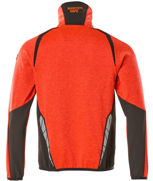 Mascot Accelerate Safe fleece sweater, Hi-Vis Red/Dark Marine, large image number 1
