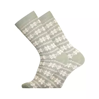 UphillSport Snowflakes socks with merino wool, Green