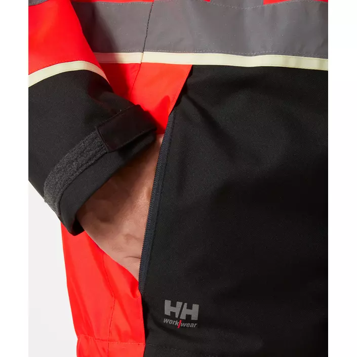Helly Hansen UC-ME shell jacket, Hi-Vis Red/Ebony, large image number 5