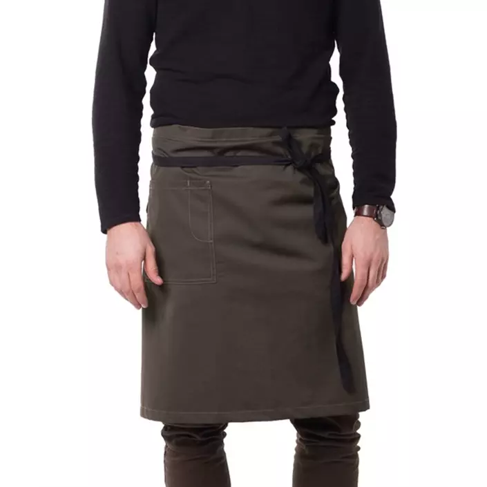 Kentaur Raw bib apron with pockets, Dark Grey, Dark Grey, large image number 1